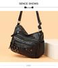 Trendy 2025 Washed Leather Shoulder Bag for Middle-aged & Elderly Women