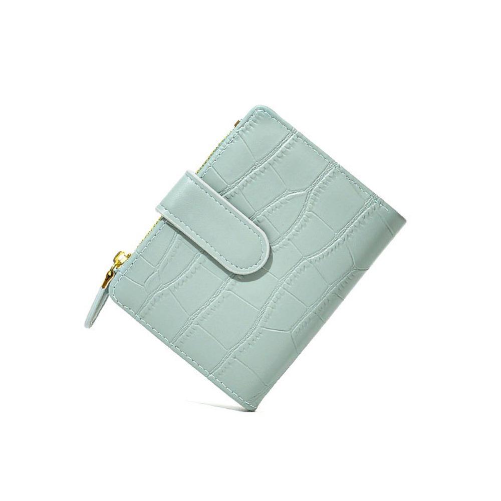 Korean Style Short Wallet Alligator Pattern Women's Wallet Ins Double Fold Wallet  Girl