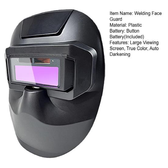 Svářečská helma s automatickým zatemněním s elastickým páskem Velká obrazovka True Color Arc Weld Ochranná kukla Ochranná kapuce Elektrické pájecí brýle