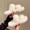 Internet-Promi Schuhe Winter flauschige Hausschuhe Damen 2025 Herbstmodelle dicksohlige flauschige Outdoor-Bekleidung flauschiger Mopp Mode Zuhause Plüsch Baumwollmopp Baumwoll