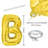 Gold Blue Happy Birthday Balloon 16Inch Foil Letters Birthday Sign Banner Bunting for Girls Boys Kids Adults Birthday Decoration