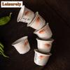 40ml Hand Painted Goldfish Tea Cups Grass Wood Gray Glazed Tasting Fragrant Cup Ceramic Msater Cup Meditation Cup Kung Fu Teaset