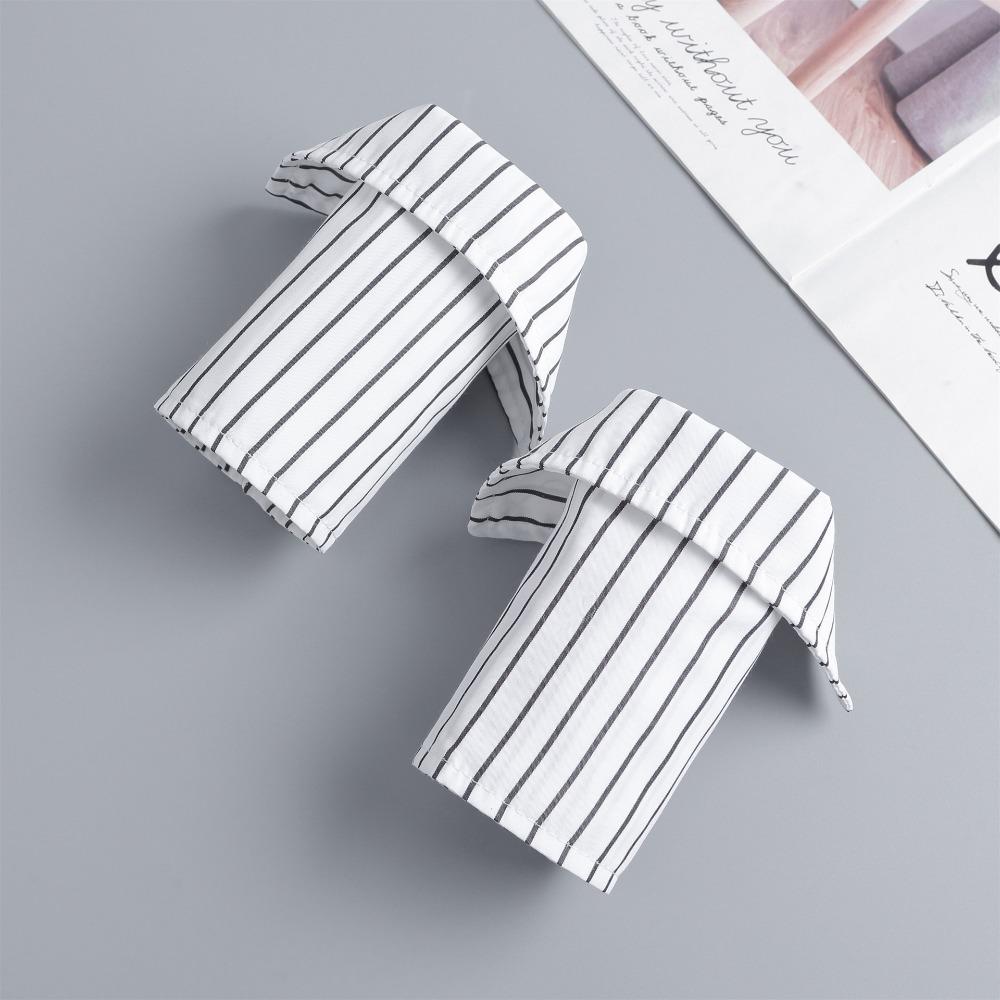 Commute Fake Hand Sleeves Comfortable False Wrist Cuffs Simple Stripe Shirt Fake Collar  Office