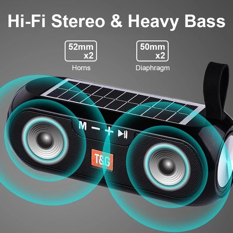 Solar Radio FM Radio MP3 Outdoor Portable Wireless Bluetooth Speaker Music Sound Box Subwoofer Bass Aux Hifi Stereo Mp3
