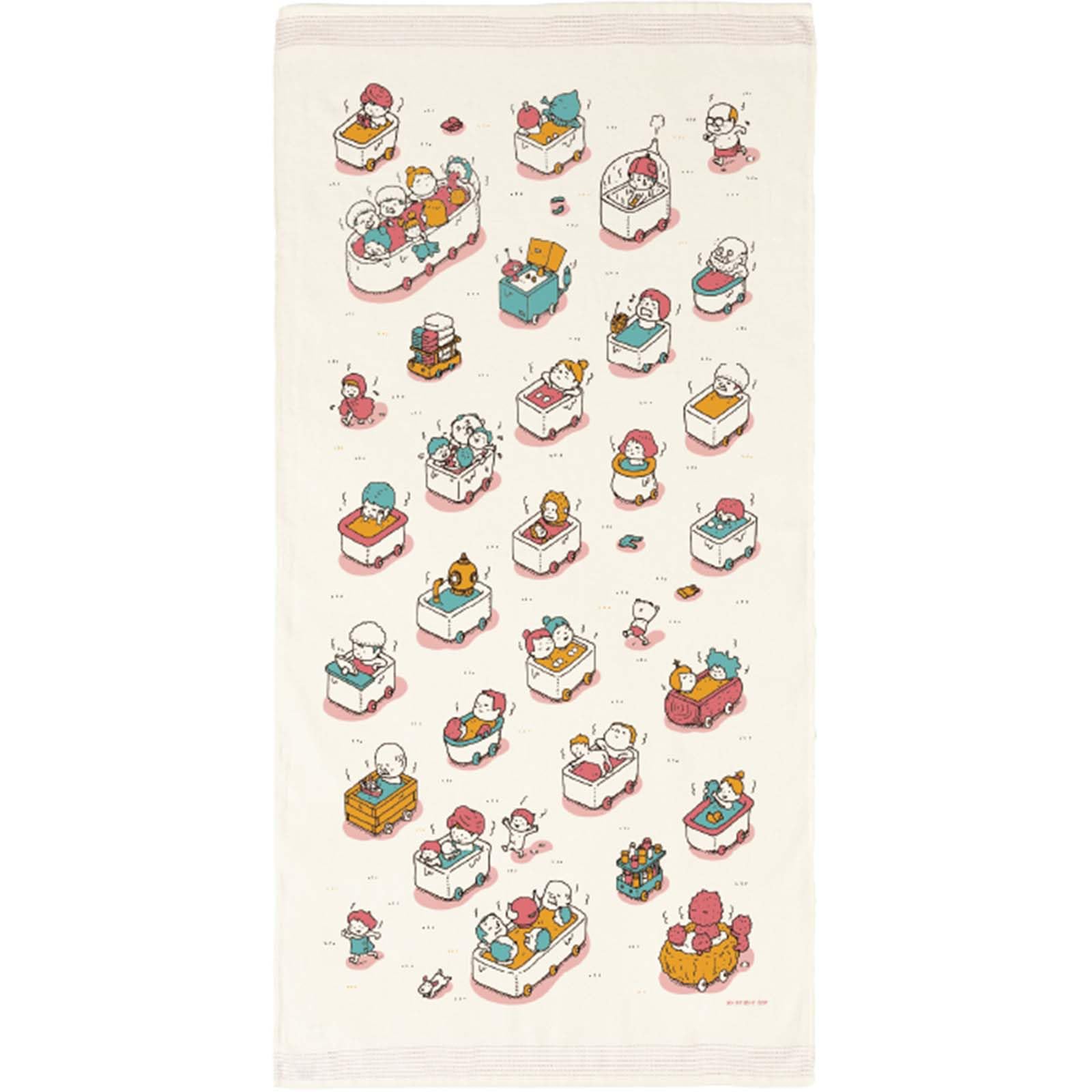 Kontex Bath Cloth Calendar Large Hand by Shinsuke 58 x 120 Made in Towel, Series, Towel, Yoshitake, Approx. cm, Japan, Ivory, 63783-012
