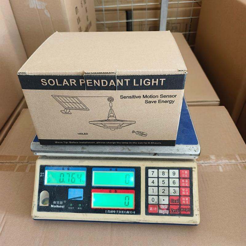 Outdoor Solar LED Pendant Light for Balcony, Pavilion, Terrace, Shed, Garage, and Courtyard.