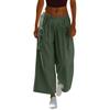 Women's Loose Wide-leg Sweatpants, With Drawstring Pockets, Elastic Waistband, Three-quarter Length, Hiking Pants