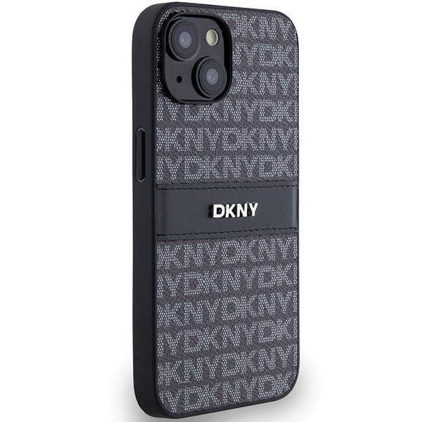 Dkny Dkhcp15Mprthslk Iphone 15 Plus /14 Plus 6.7 Czarny/Black Hardcase Leather Mono Stripe & Metal Logo