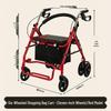 Rollator Walker with Seat & Basket for Elderly Mobility and Shopping