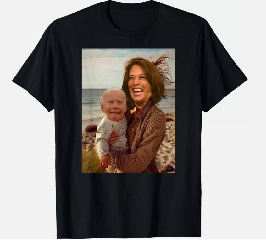 Kamala Holding Biden Funny Anti Biden Meme T-Shirt Unisex Gift Tshirt Coton XXXXL