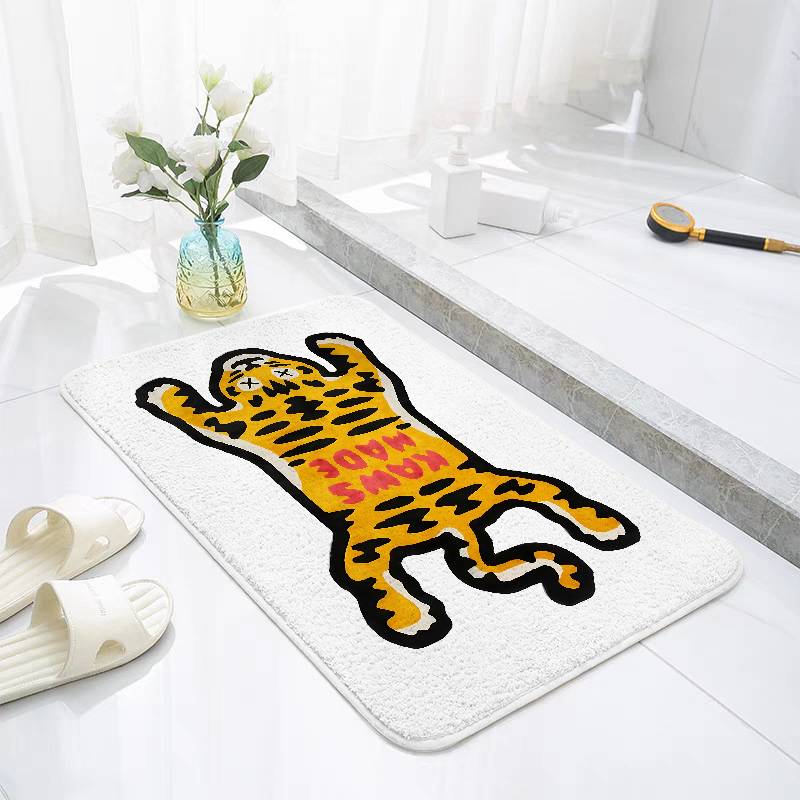 Cool Tiger Floor Mats Home Laundry Rug Carpet For Living Room Decor Lounge Area Anti-slip Foot Mat Entrance Doormat