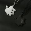 Raised Cat Necklace Titanium Steel Pendant Versatile Snake Bone Chain Jewelry