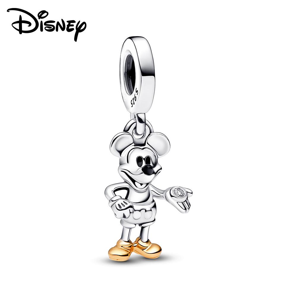 Disney 925 silver Mickey Minnie and Toy Story bass Lightyear Pendant Beads original DIY Bracelet suitable for Girls Gift