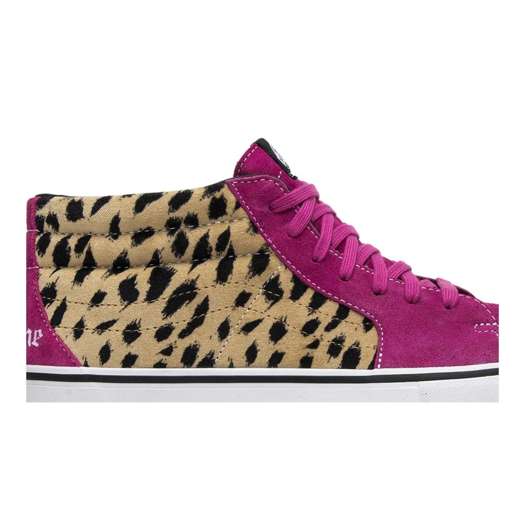 Vans Sk8-Mid Pro 'Cheetah Velvet' (Unisex) Magenta Skate Shoes VN0A347UOPL