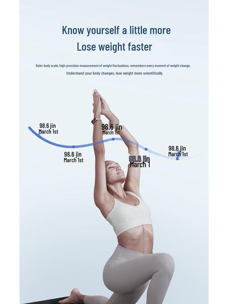 Haier Precision Rechargeable Body Weight Scale for Health Monitoring