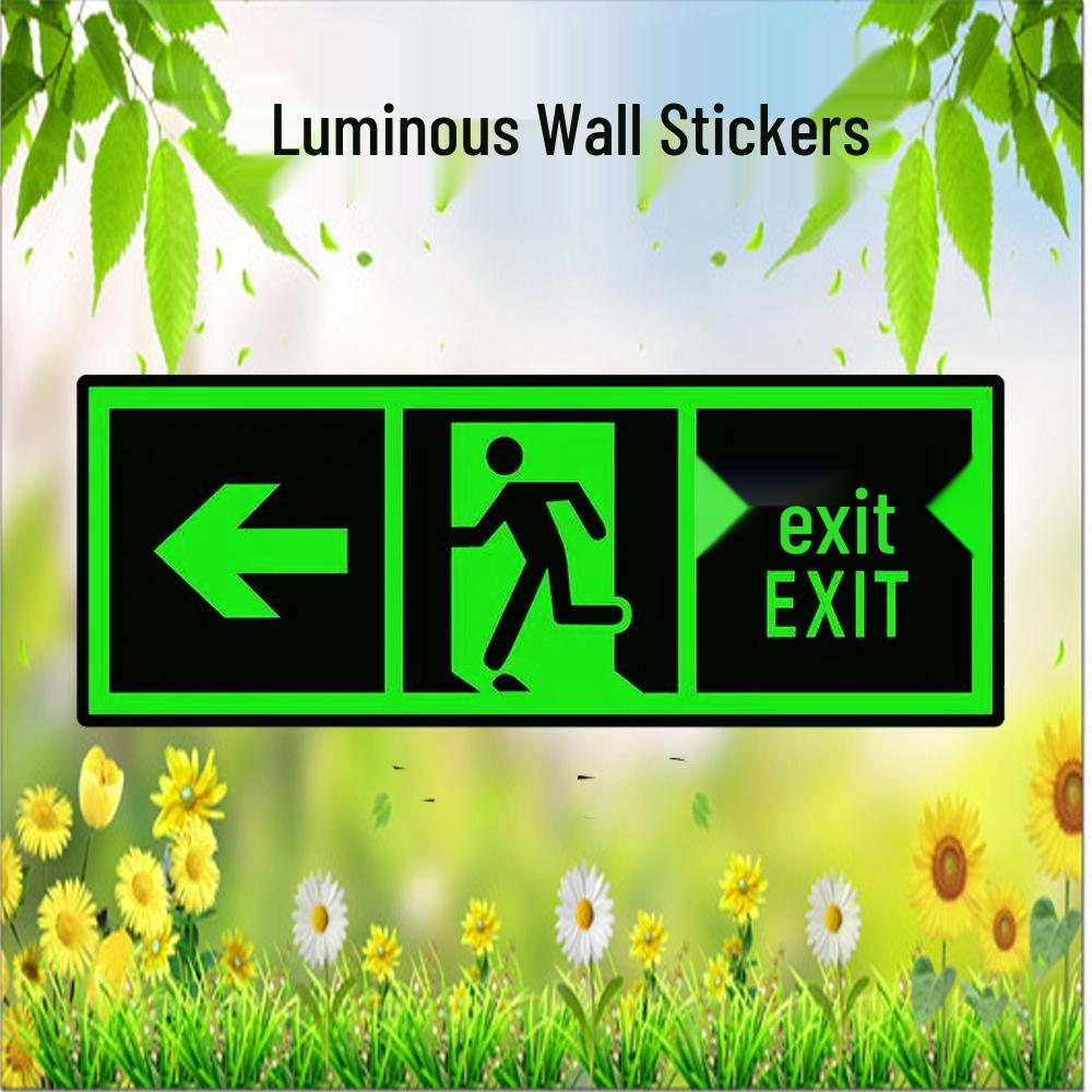 Leuchtendes PVC Notausgangs- & Treppensicherheitszeichen Aufkleber