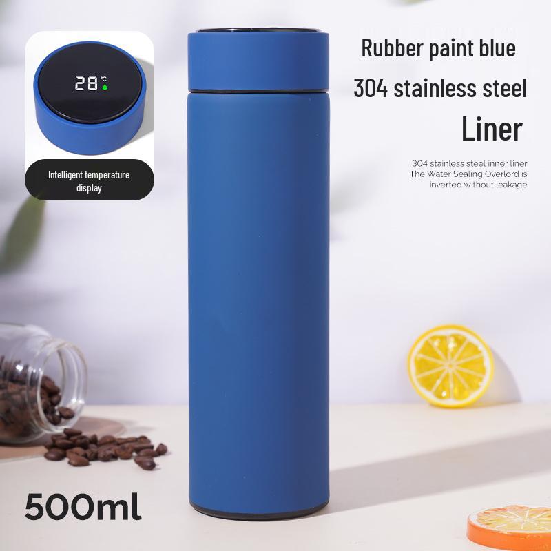 304 Stainless Steel Smart Temperature Display Insulated Water Cup with LED - Customizable Gift