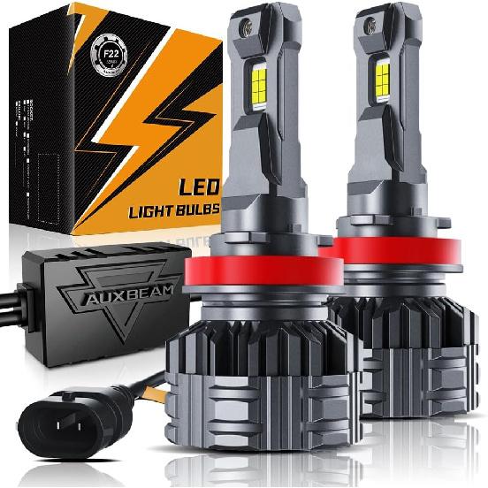 

Auxbeam H11 H8 H9 Противотуманная фара, Серия F22 H11 Powersports, 110 Вт 24000 лм на 700% ярче H8 для использования на UTV ATV внедорожниках