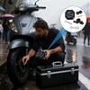 Motorcycle Tire Pressure Sensors LCD Display Motorbike Detector Monitoring System 2 Wheel Tyre External Sensor for Motorbike