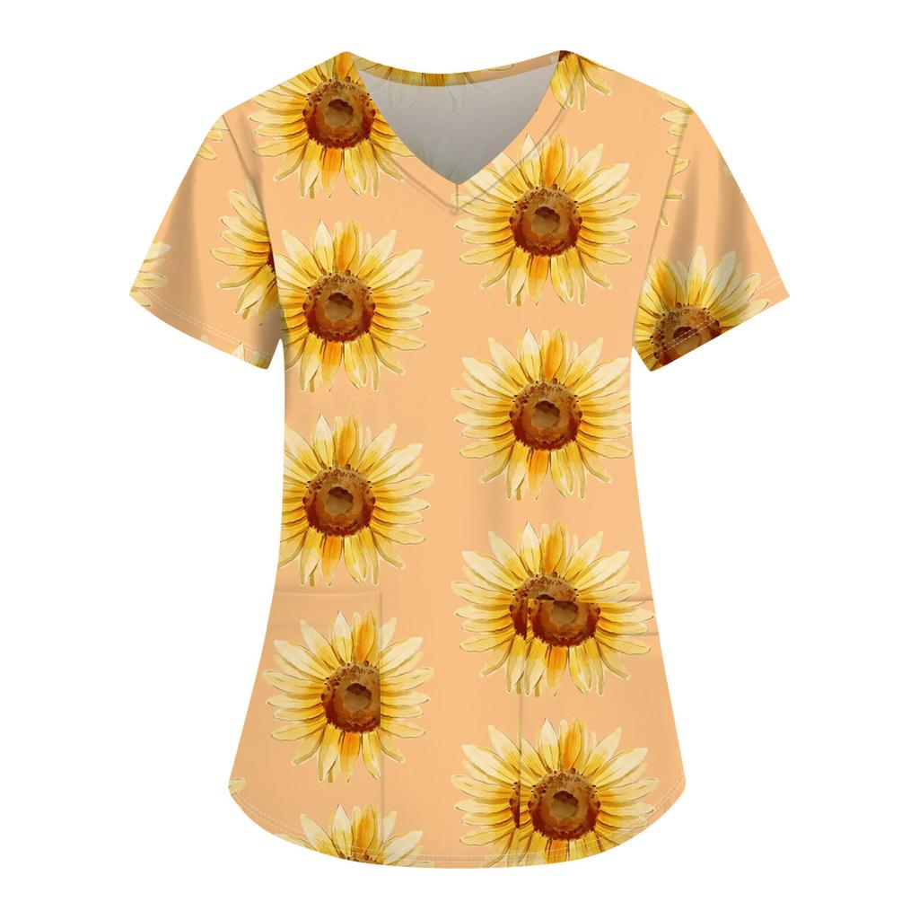 Women's Short Sleeve Loose Tops Plus Size Casual Tops V Neck Short Sleeve Casual Summer T-Shirts Women's Tops T-Shirts Work Wear