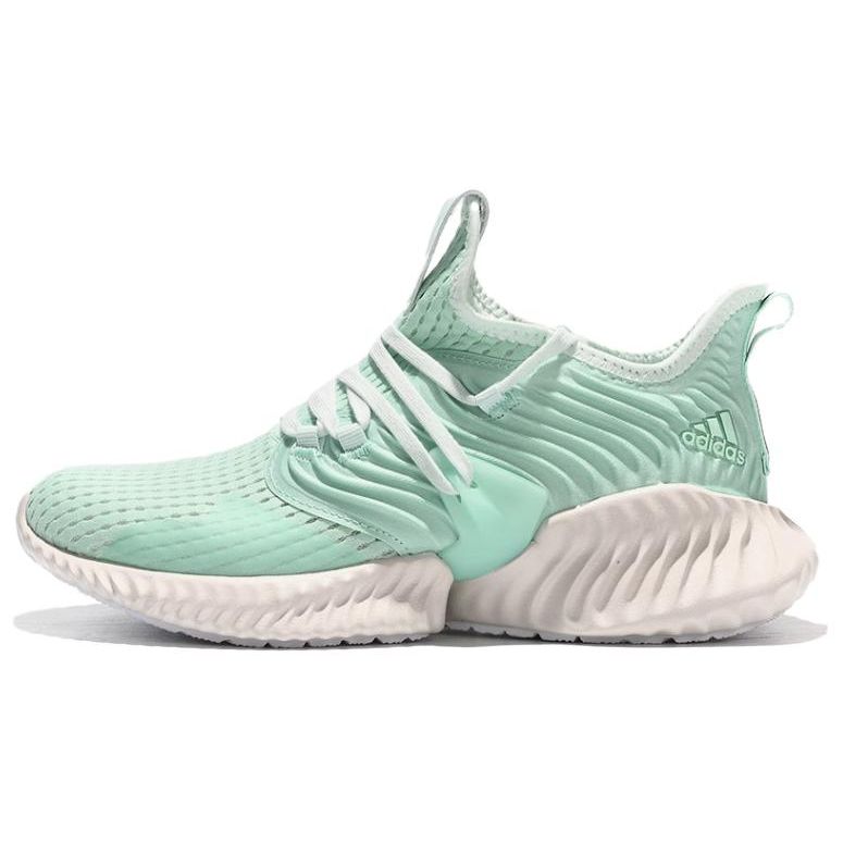 Adidas Alphabounce Instinct Sports Trend Shock Absorption Low Top Running Shoes Women Sneaker Green F36767