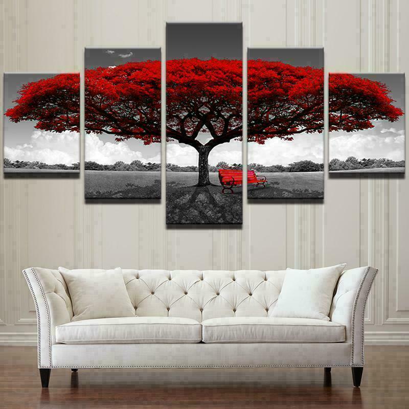 

5 шт. Cuadros Decorativos de Pared Modernos Decoracion del Hogar árbol Art 5 Piezas 5 шт. холст постер без рамки домашний декор