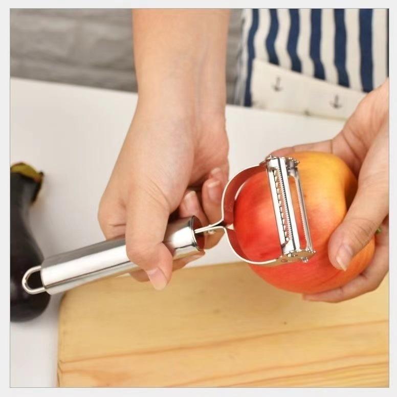 Stainless Steel Multifunctional Fruit, Vegetable, and Potato Peeler & Grater