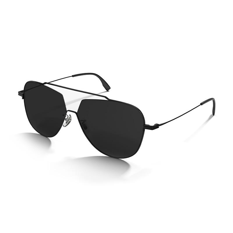 

FILA Aviator Style Prescription Sunglasses For Driving With Strong UV Protection Unisex sunglasses Black White SFI784F Black