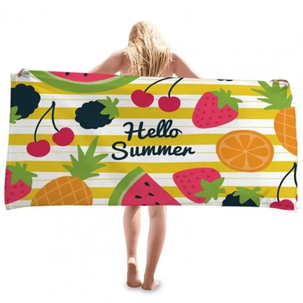 Watermelon Beach Towel Quick Dry Water Absorbing Pattern Sand Free Portable Washcloth Yoga Mat For Beach Travel Camping Women