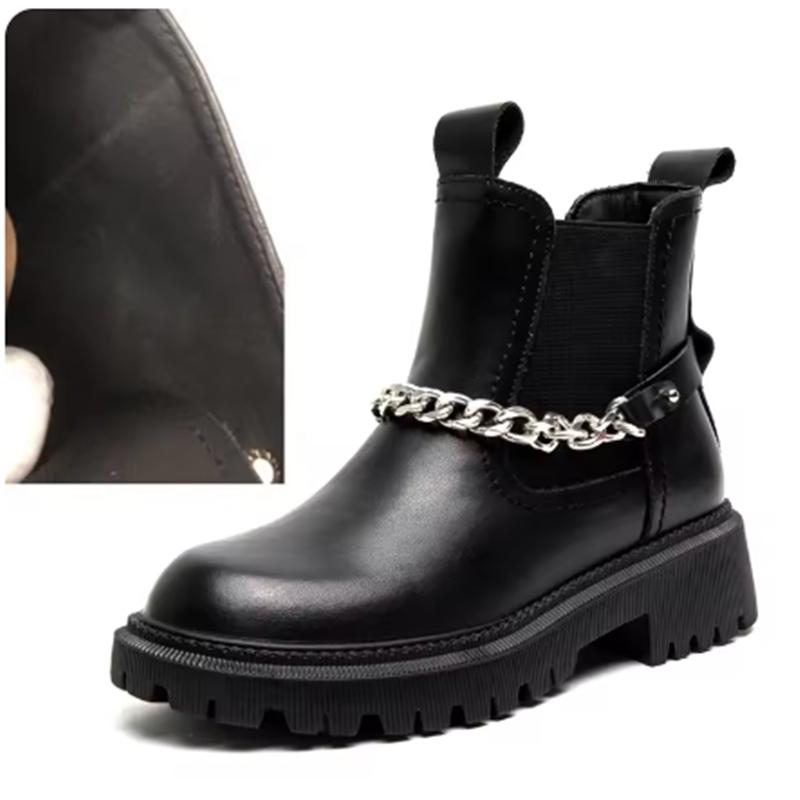 Fashion AIYUQI Boots Women Winter Genuine Leather Large Size 41 42 Fur Women Ankle Boots Fashion British Style Women Chelsea  boots