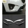 Light ABS Chrome Front Fog Light Lamp Cover Trim For 2012-16 Mazda CX-5 CX5