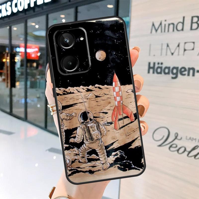 

Cartoon Rocket Case For Realme 15 13 12 10 11 14 Pro Plus GT6 GT7 C15 C35 C53 C55 C61 C63 C65 C67 C71 C75 Realme C75 4G