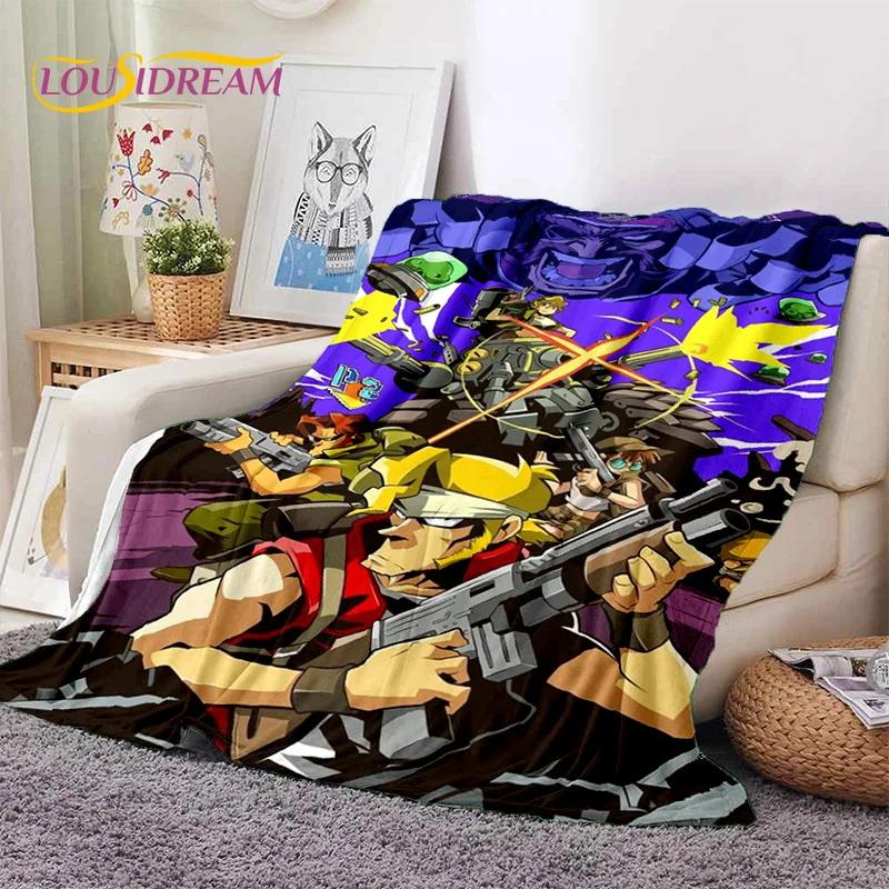 Metal Slug Classic Retro Game Cartoon Soft Flannel Blanket for Beds Bedroom Sofa Picnic,Throw Blanket for Cover Outdoor Leisure