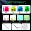 Borrence Glow In The Dark Acrylic Paint Set 20ml 8-Color Hand-Painted Graffiti DIY Fluorescent Pigment Luminous Paint Waterproof