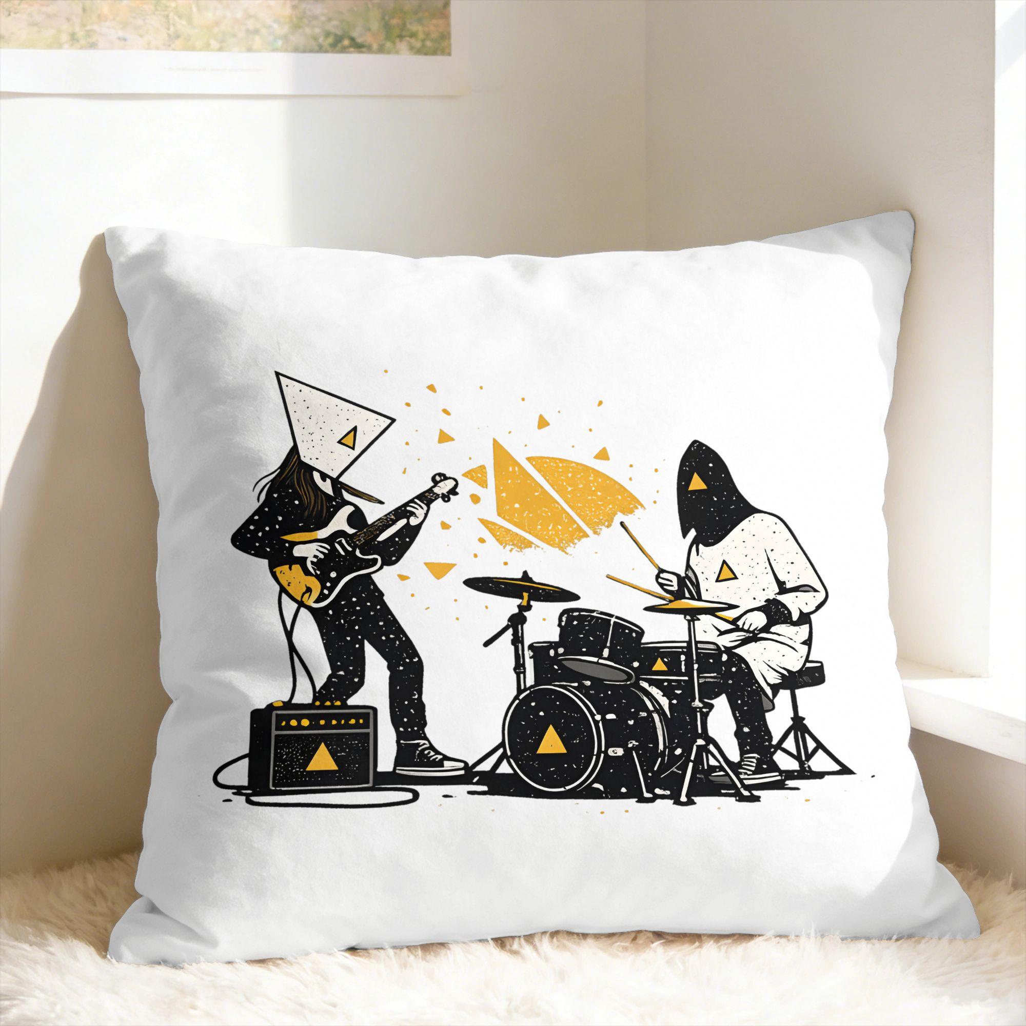 Fine Glasses Unisex Pillow Cover Angine De Poitrine Rock Band Cute Funny Pillow Case For Sofa Bedroom Home Decor Pillowcases