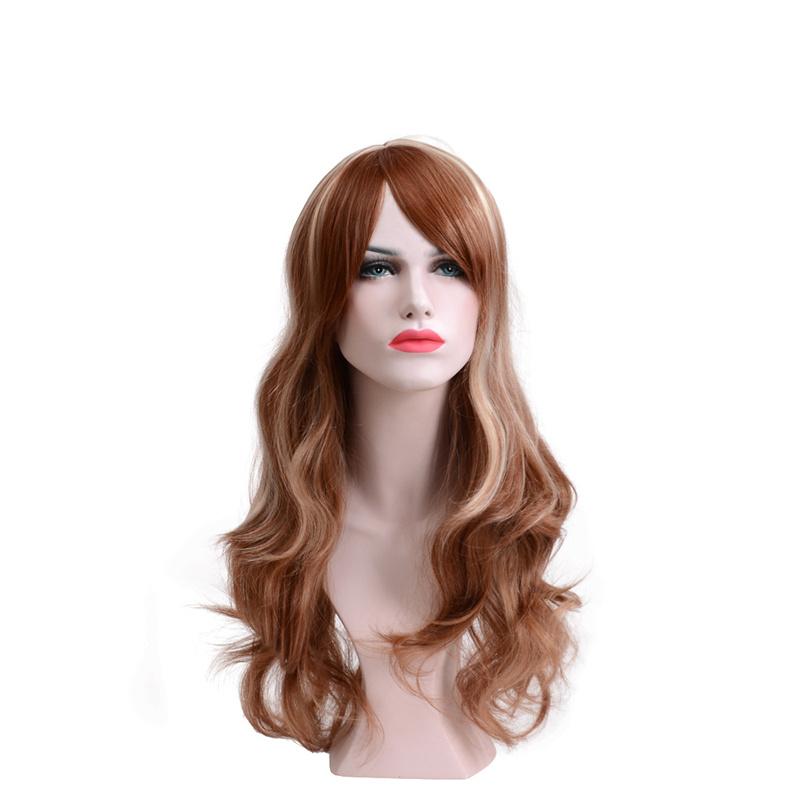

Synthetic Long Wig Curly Hair Wig for Woman Natural Fluffy Hair for Women Regular Big Wave Volume Wigs