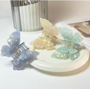 Butterfly Hair Claw for Women Acrylic Handmade Back-of-Head Shark Clip Hair Accessories