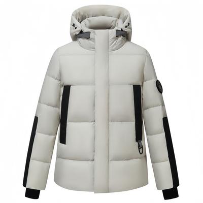 Deep Winter Jacket For Men Hooded Casual Warm Parkas Pockets White Duck Down Jacket Waterproof  Down Coat