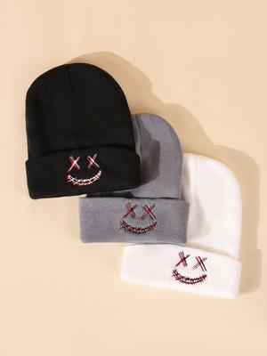 1/3PC Fashionable Street Style Men's and Women's Knitted Hats, Autumn and Winter Warm and Fashionable Casual Cold Hats