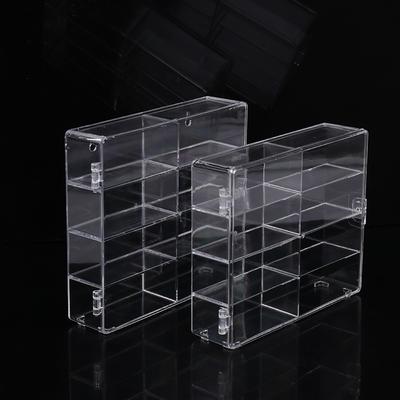 1 Piece Car Non Punching Adhesive Wall Transparent Storage Box 1:64 Acrylic Car Display Box For Car Model Toy Cabinet Rack