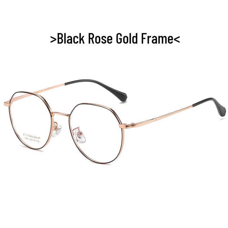 2023 Korean Style Titanium Frame Glasses - Multifunctional Myopia & Anti-Blue Light, Flat Upper & Round Lower Design