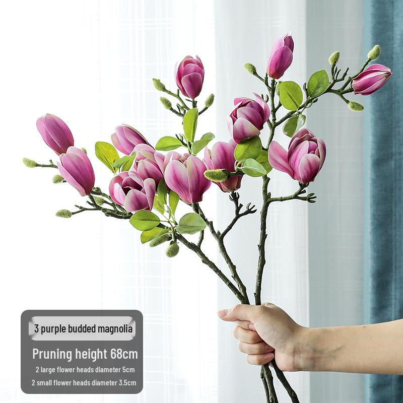 Искусственная композиция из цветов магнолии для домашнего декора