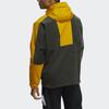 adidas Corduroy Colorblock Sport Hoodie Jacket With Half-Zip And Logo Men Outerwear Deep-Earth-Brown HD0366
