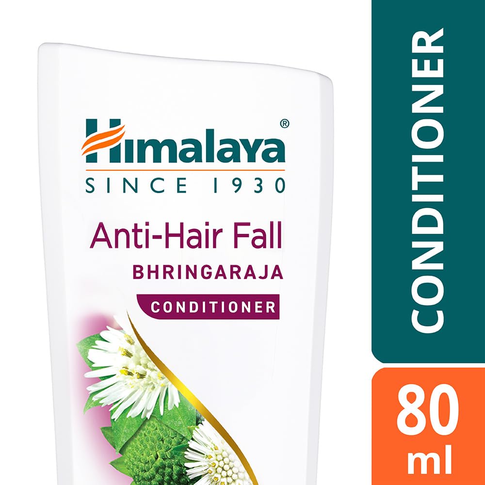 Himalaya Anti Hair Fall Bhringaraja Conditioner 80Ml For Stronger Hair Roots Smooth Nourished Strands Reduced Breakage And Healthy Shine