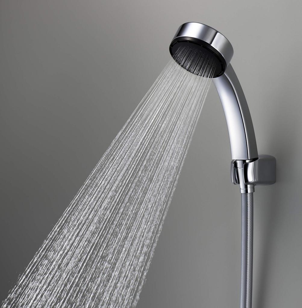 SANEI empresa Sanei Torneira Chuveiro água banhado mangueira de chuveiro metálica com adaptador prata (antigo nome Seisakusho) conjunto, 25% de economia, cabeça, 1,6m,