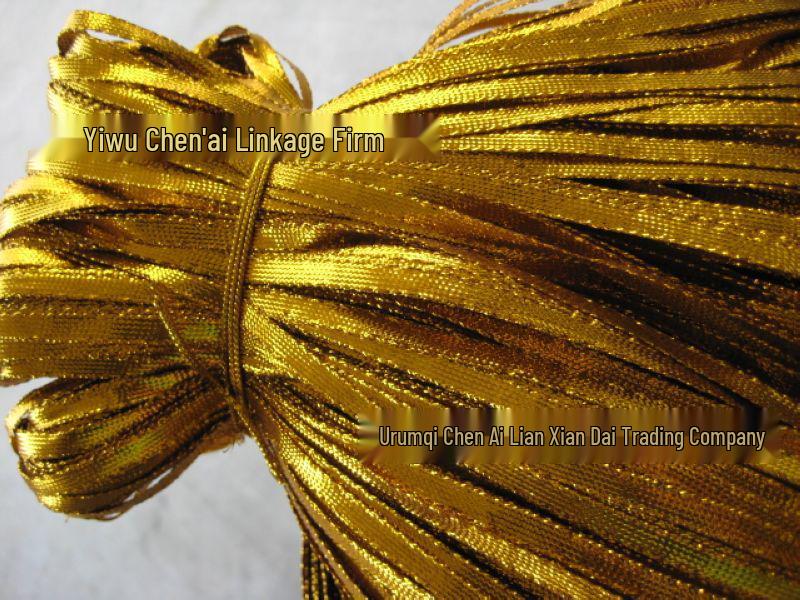 Gold und Silber Flaches Band - Metallicfaden-Kantenbesatz mit dekorativen Zöpfen