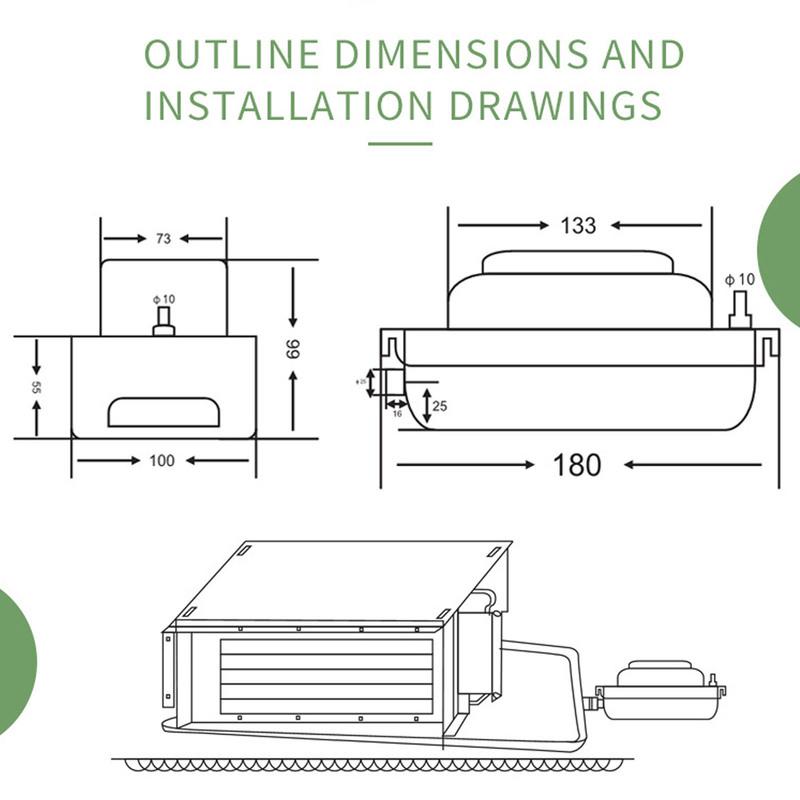 Kondensatpumpe Automatisch HLK Hebeentfernung Ablauf 100L/H Durchfluss mit 500ml Tank für Luftentfeuchter 100‑230V