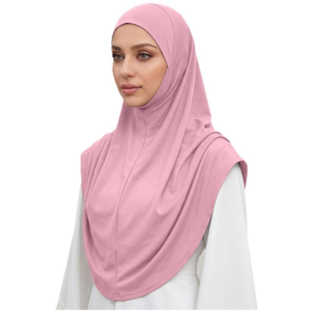 Soft Fabric Pullover Hijab Full Coverage Women Hijab Scarf New Instant Turbans  Daily Wear