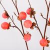 8 Heads Artificial Persimmon Branch Realistic Foam Simulation Persimmon Fruit Plastic Handmade Fake Plants Spring Festival