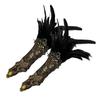 Feather Long Gloves Gothic Lace Wrist Cuffs Fancy Dress up Floral Masquerade Driving